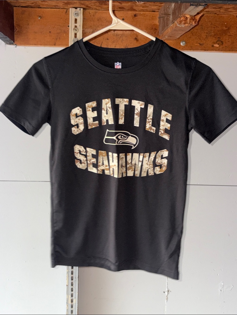 Seattle Seahawks NFL Kids Black T-Shirt, Size Youth Small